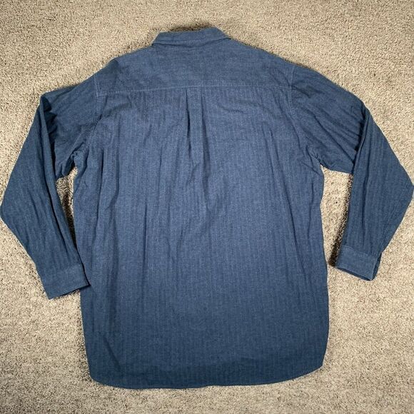 LL Bean Flannel 2XL Tall Heavy Cotton Button Down‎ Shirt Outdoor Chore - Picture 8 of 9
